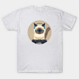 Cute DJ Ragdoll Cat T-Shirt